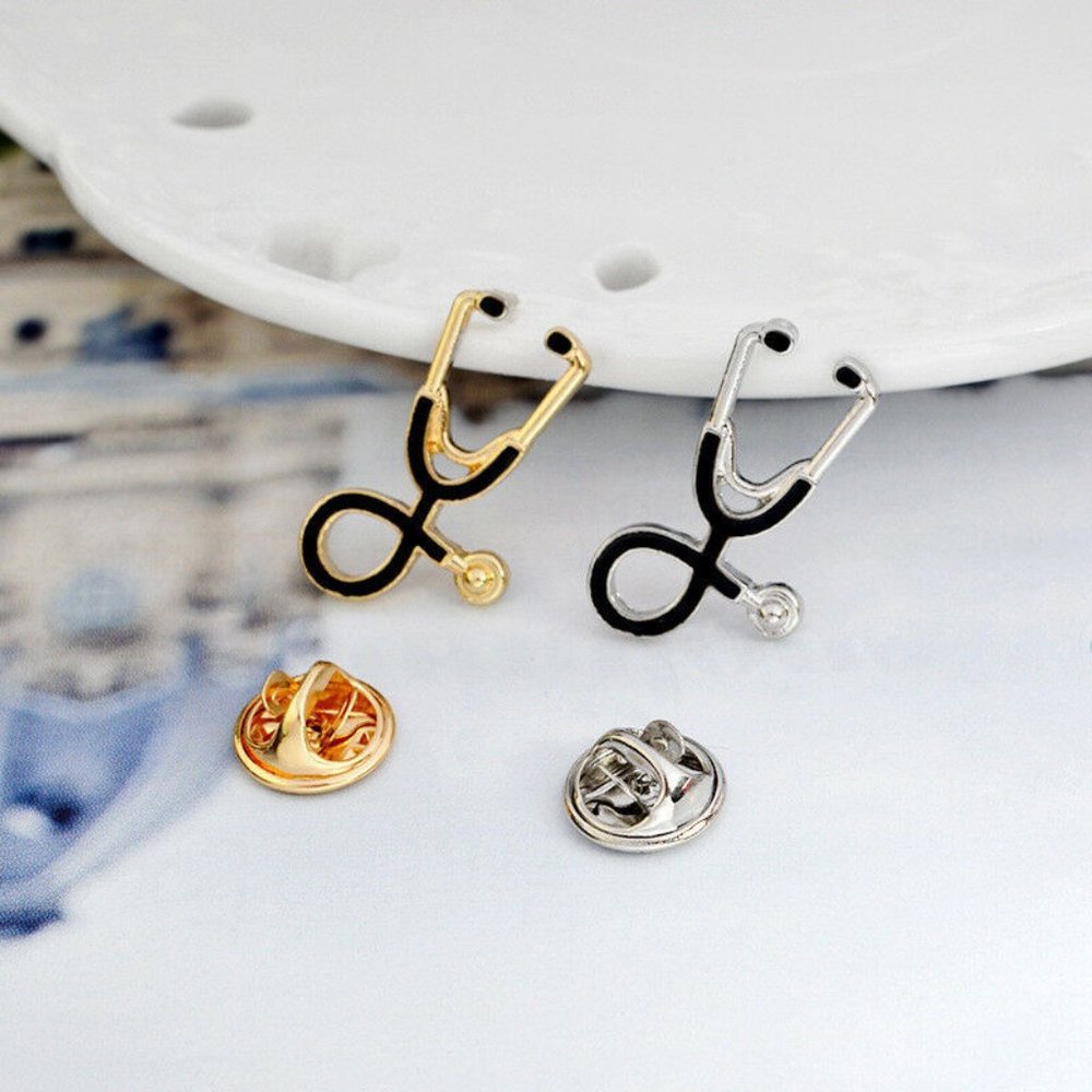 NWOT Adorable Gold Stethoscope Pin - Picture 4 of 12